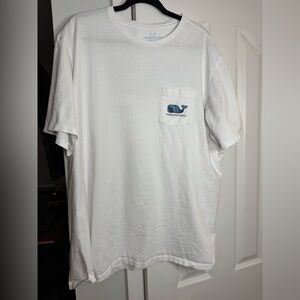Vineyard Vines Classic White Tee with Blue Whale